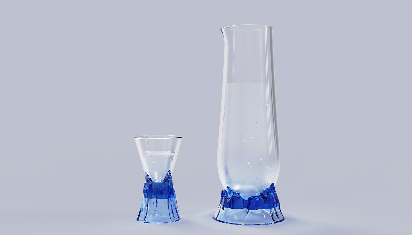 iceberg，ocean，blue，Baijiu，Wine set，Glass，Mountains and seas，