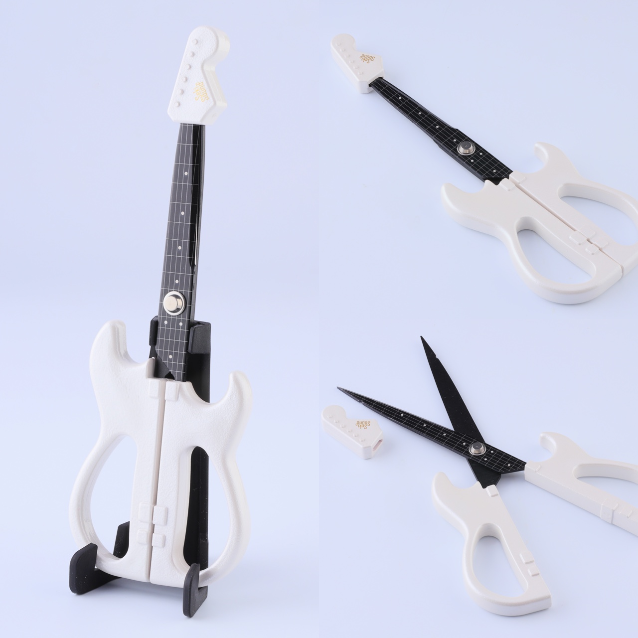 scissors，guitar，product design，cut paper，Creative design，