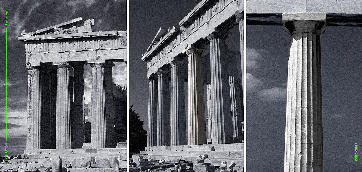 air cleaner，product design，ZEPHYROS，Doric architecture，Parthenon Pillar，