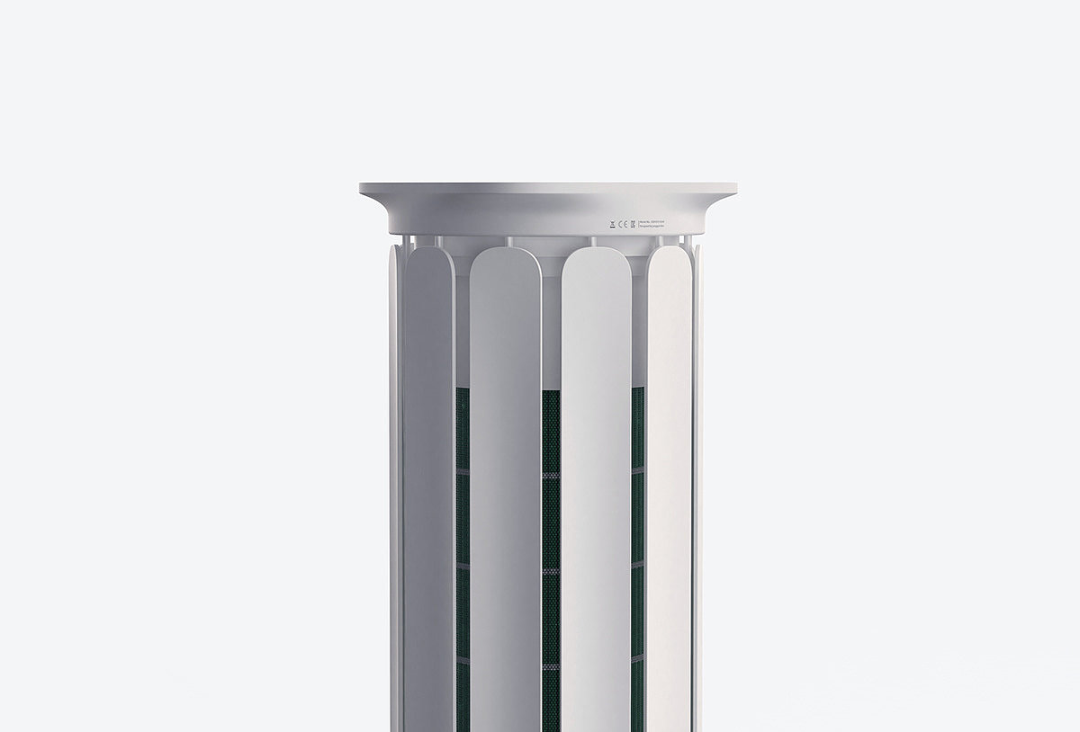 air cleaner，product design，ZEPHYROS，Doric architecture，Parthenon Pillar，