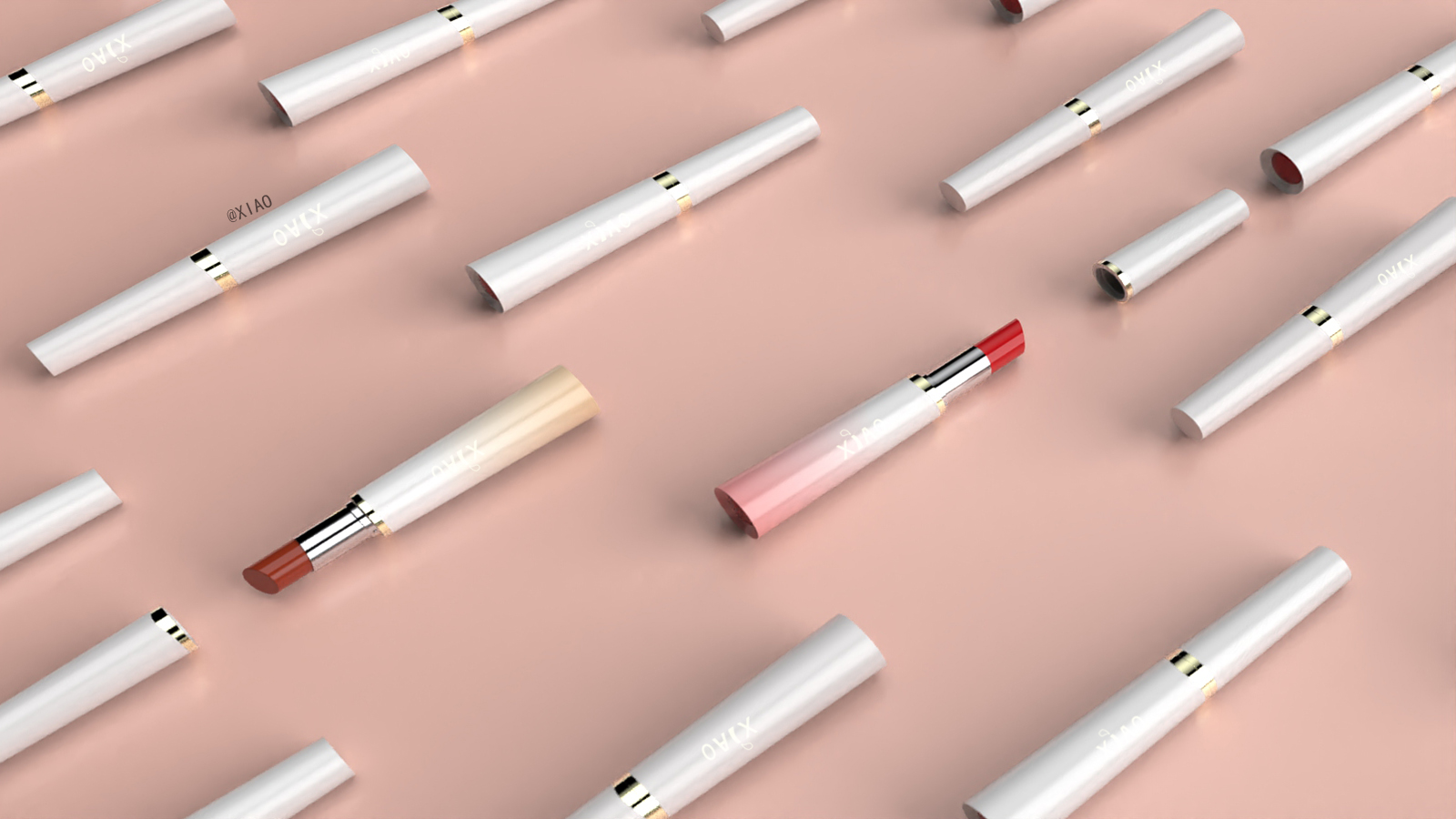 Makeup design, lipstick，Simple, gradual change，