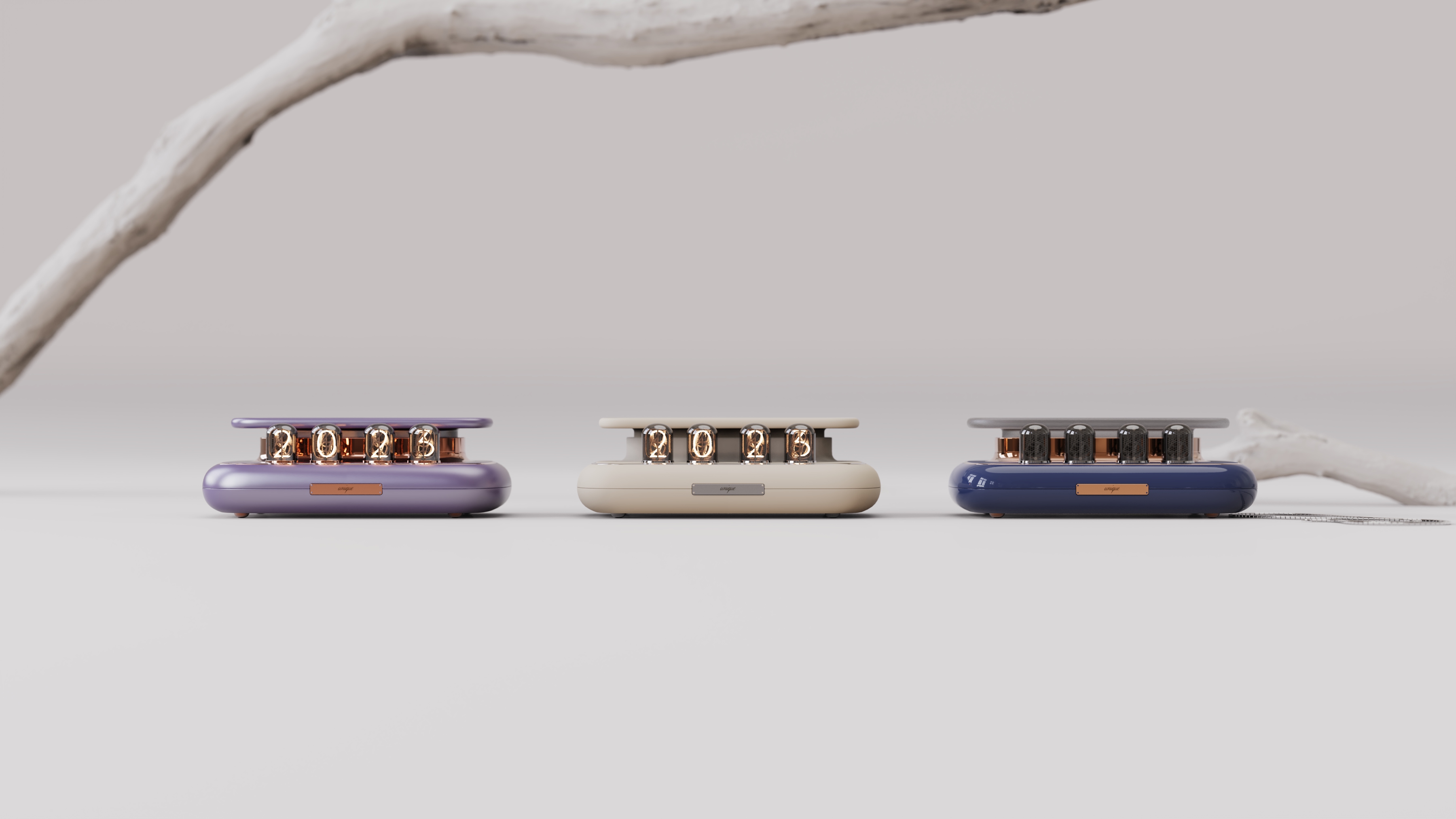 Retro，Home Furnishing，desk，Tray storage，Glow tube clock，