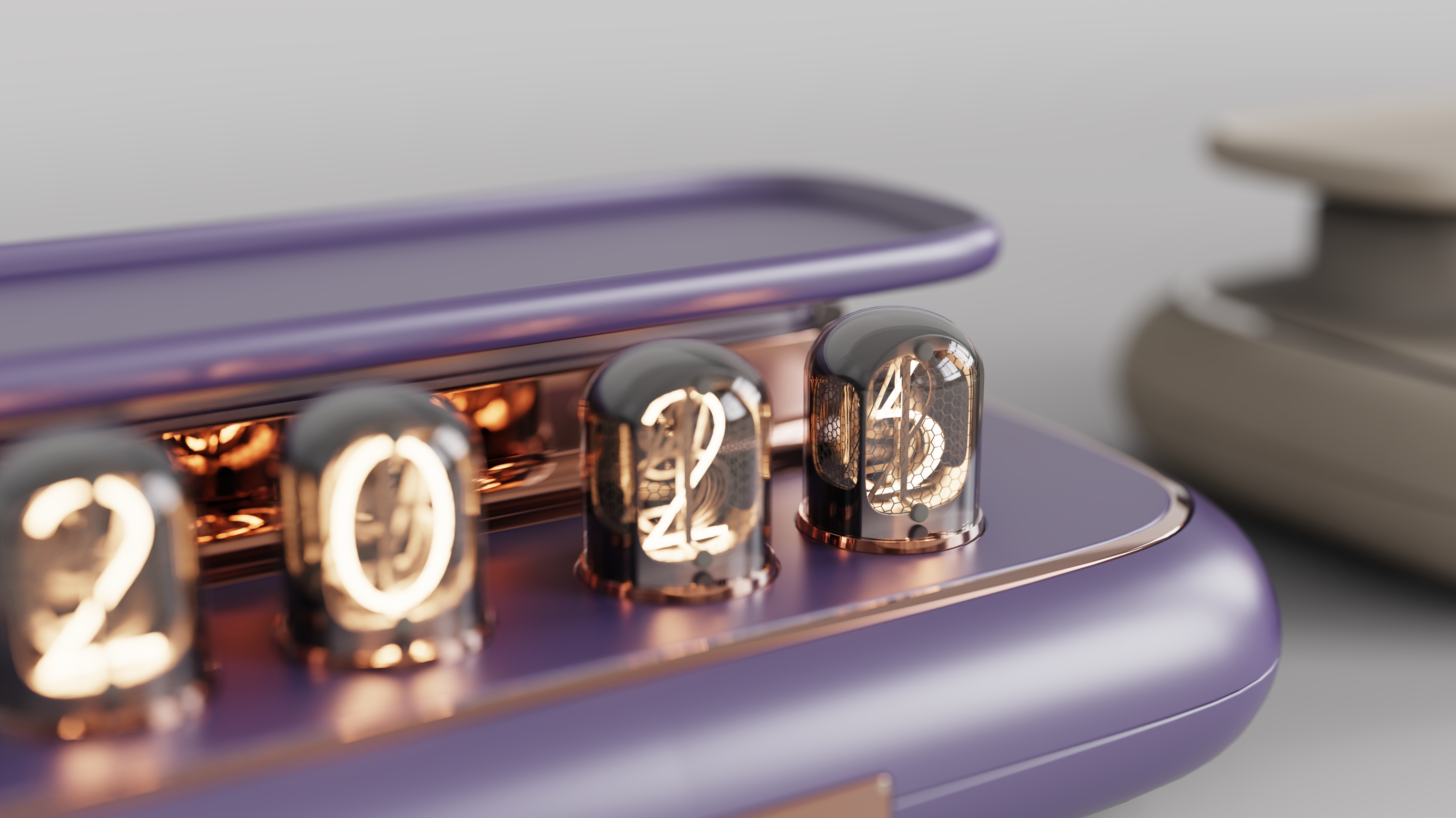 Retro，Home Furnishing，desk，Tray storage，Glow tube clock，