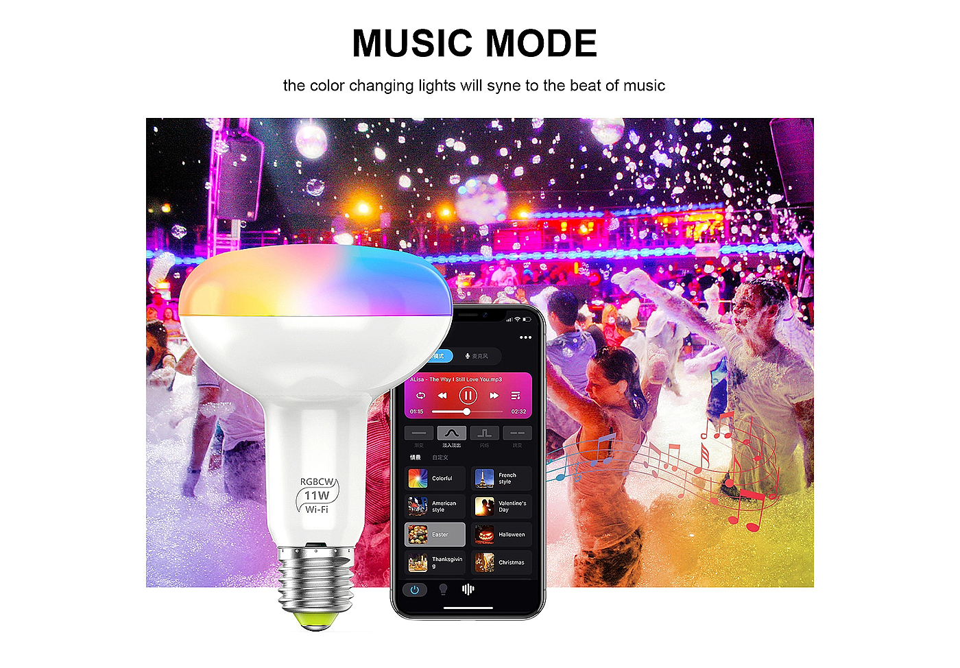 Intelligent bulb，Intelligent lighting，UFO lamp，Intelligent light source，