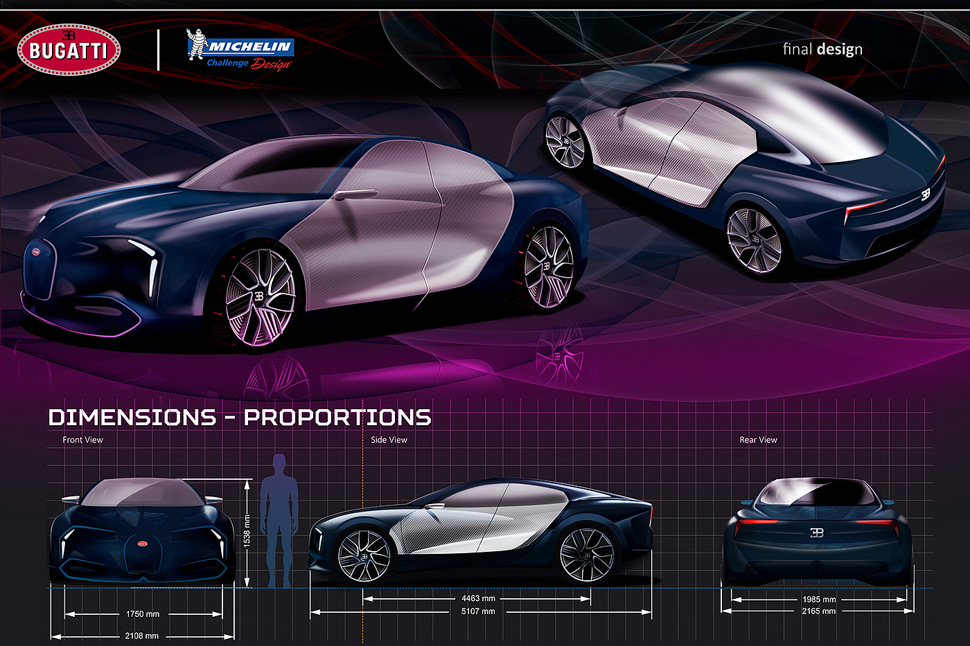 industrial design，automobile，Bugatti Jean，Render，manuscript，