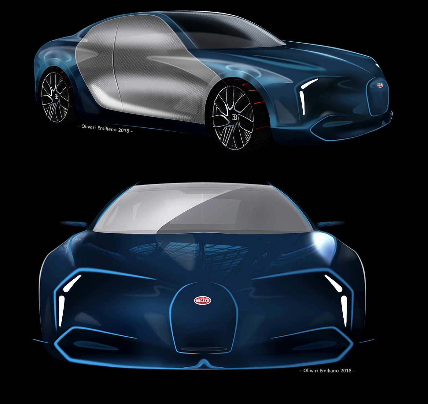 industrial design，automobile，Bugatti Jean，Render，manuscript，