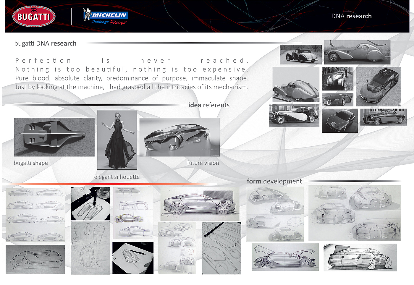 工业设计，汽车，Bugatti Jean，渲染，手稿，