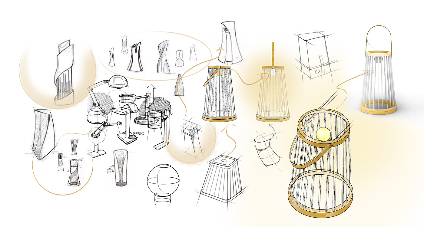 Sketch design，deduction diagram，Ubee ，Hand drawn，product design，