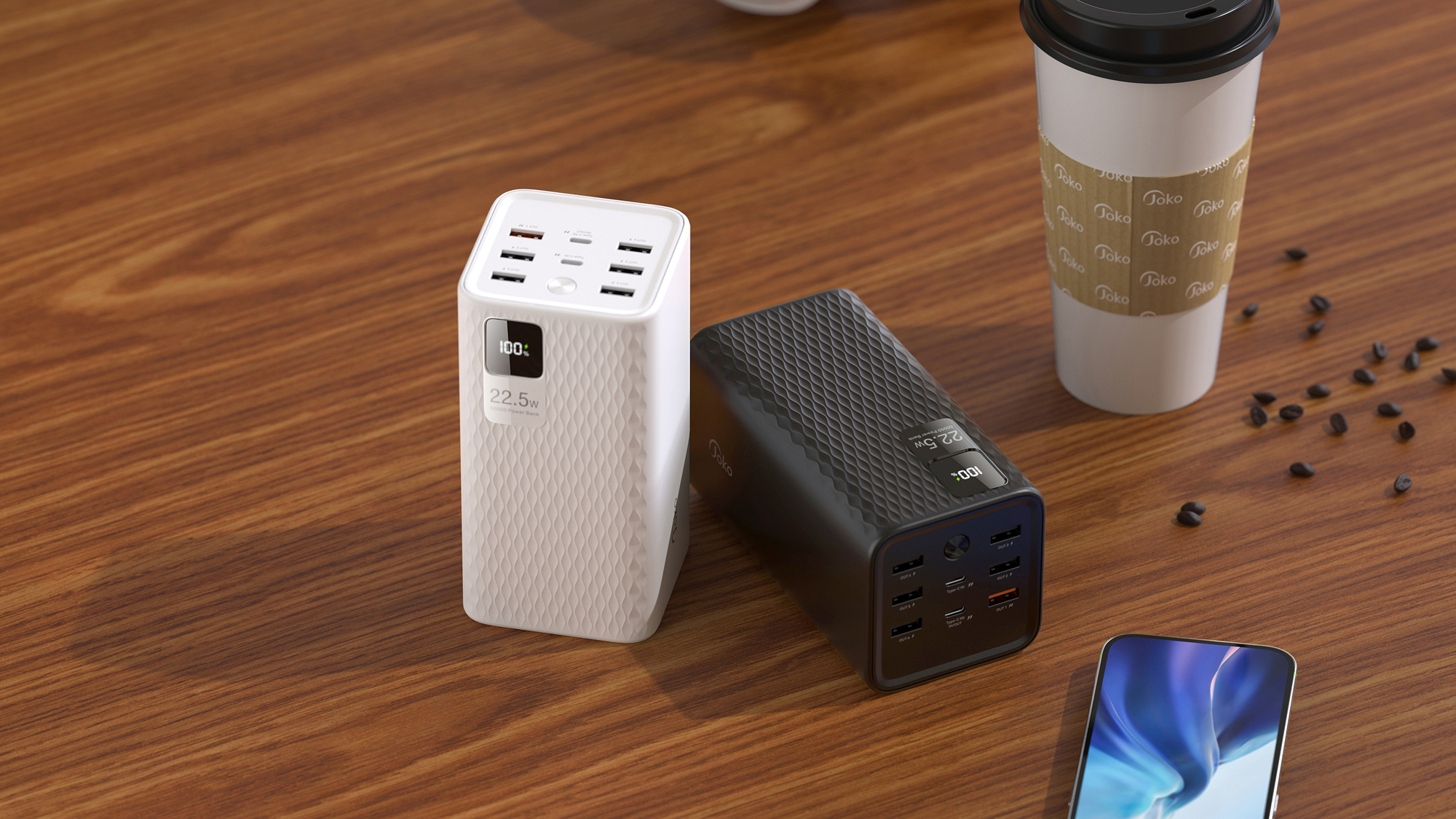 portable source，portable battery，high-capacity，Fast charging，22.5w，Multi port，50000，mA，
