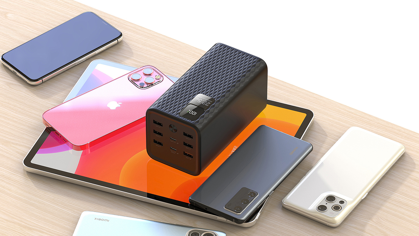 portable source，portable battery，high-capacity，Fast charging，22.5w，Multi port，50000，mA，