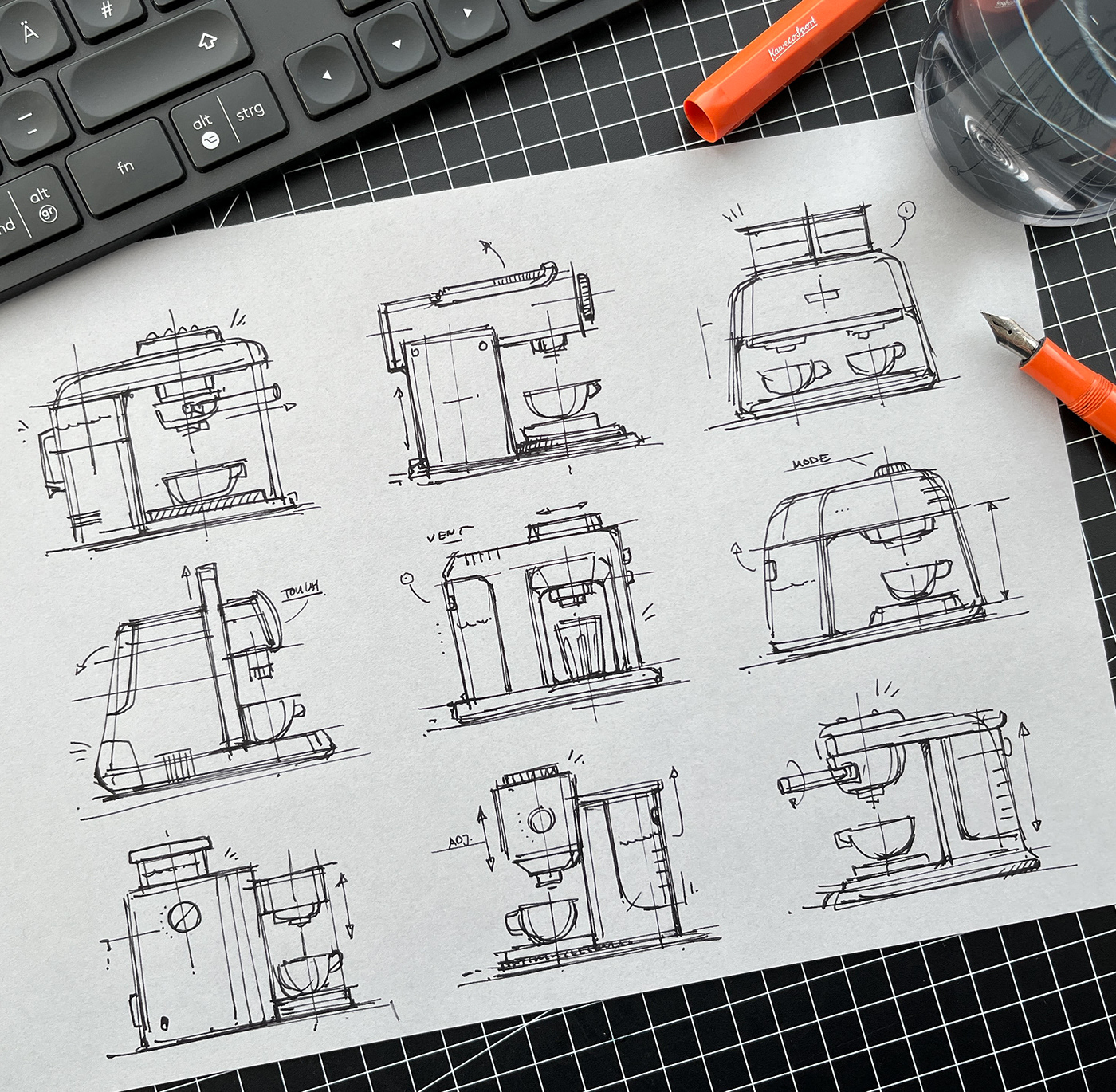 sketch，Freehand brushwork，painting，Hand drawn，Design，