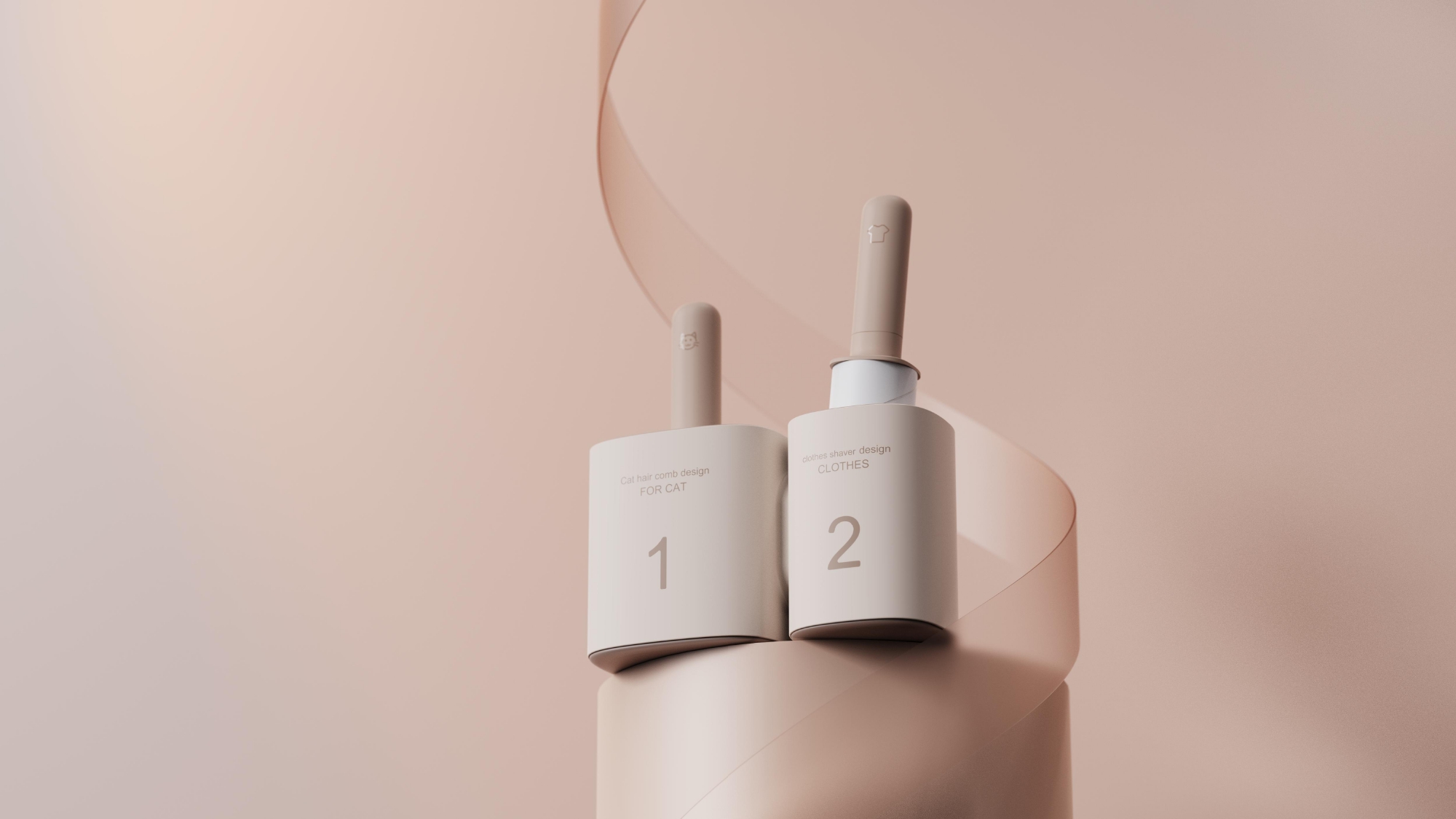 product design，industrial design，sample reels，Keyshot rendering，Pet Supplies & Pet，Cat brush，