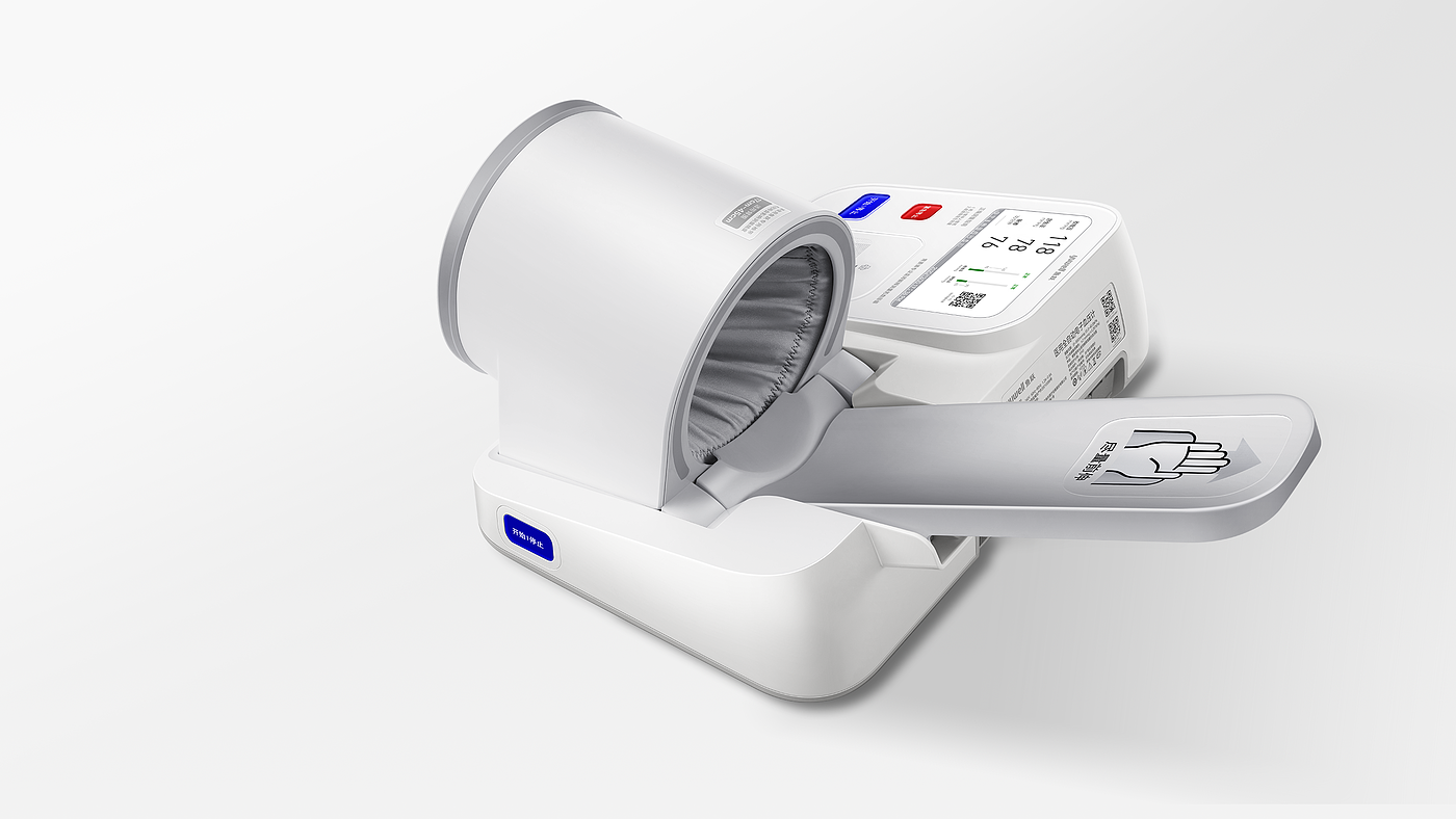 Medical product design，product design，medical care，concise，sphygmomanometer，Blood pressure products，