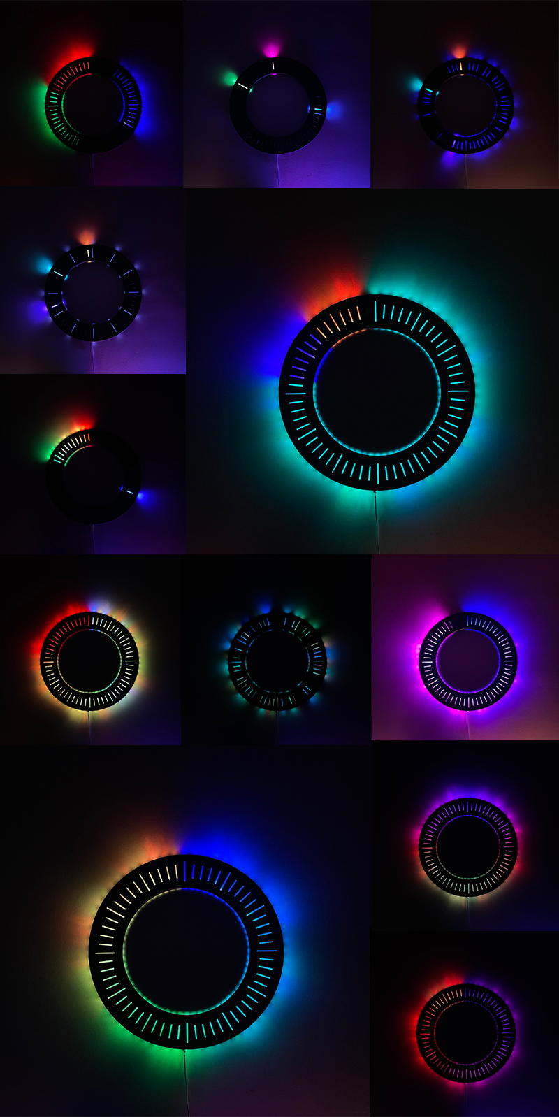 RGB-CLOCK atmosphere light clock creative cool table set，WIFI clock，Clock，Atmosphere clock，Creative clock，Cool clock，RGB clock，