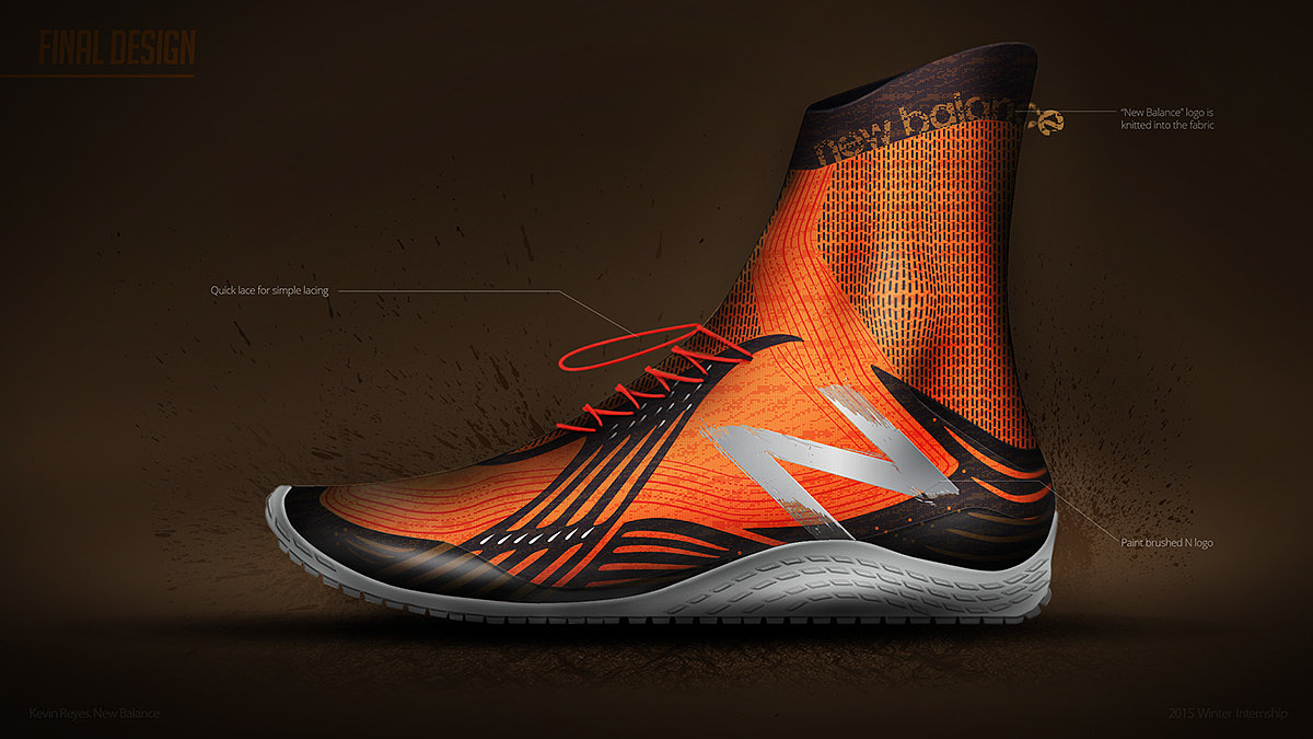 orange，product design，NB Mud Runners，Running shoes，