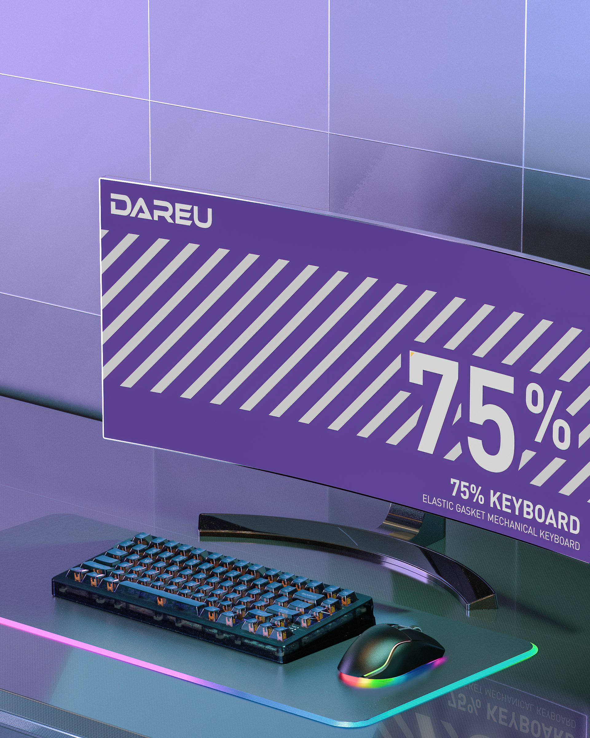 Daryou，Mechanical keyboard，transparent，Retro，Mecha，