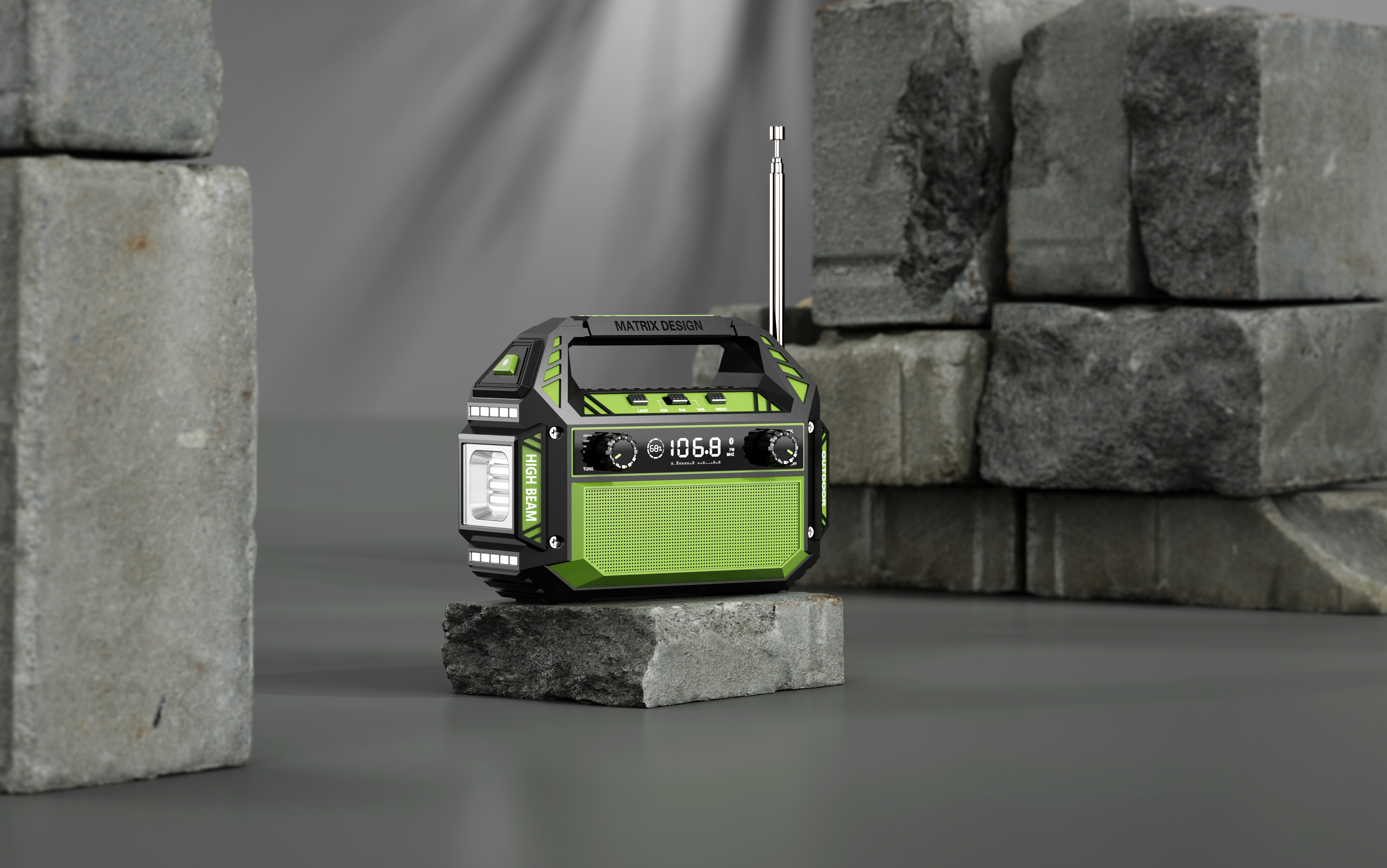 meet an emergency，radio，Disaster prevention，Vehicle mounted inflation pump，