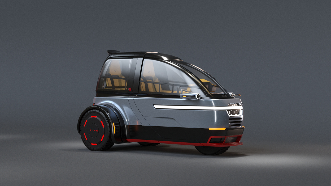 3d，automobile，cgi，electric energy，vehicle，Three-wheeled electric vehicle，