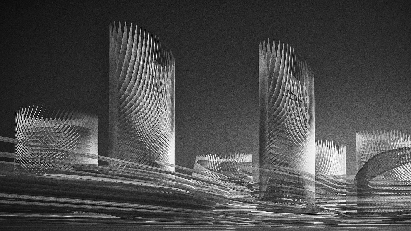 number，Art，Architecture，concept，Metaverse，3d，cgi，urban design ，