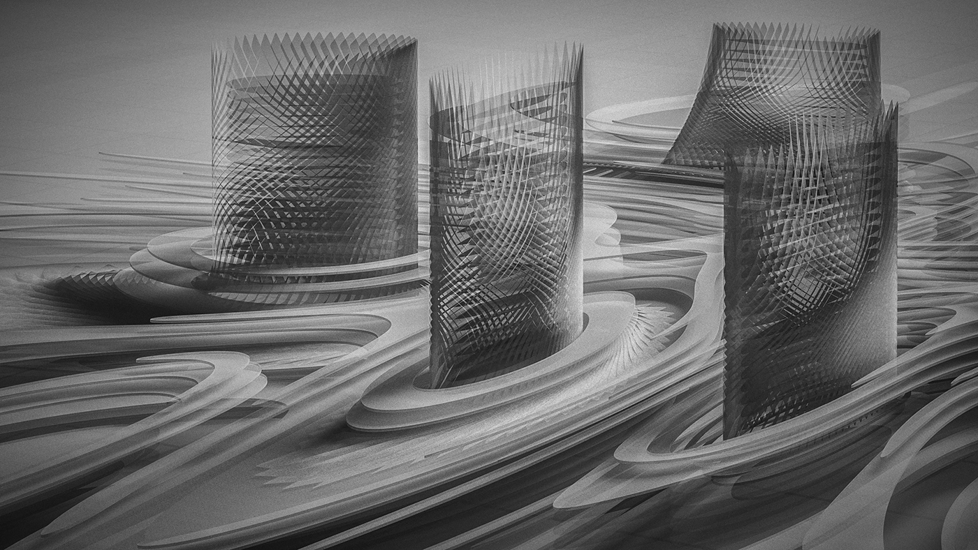 number，Art，Architecture，concept，Metaverse，3d，cgi，urban design ，