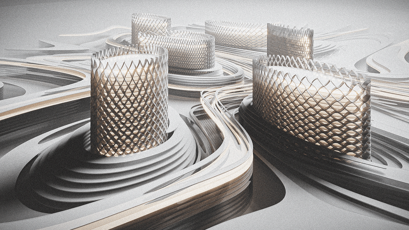 number，Art，Architecture，concept，Metaverse，3d，cgi，urban design ，