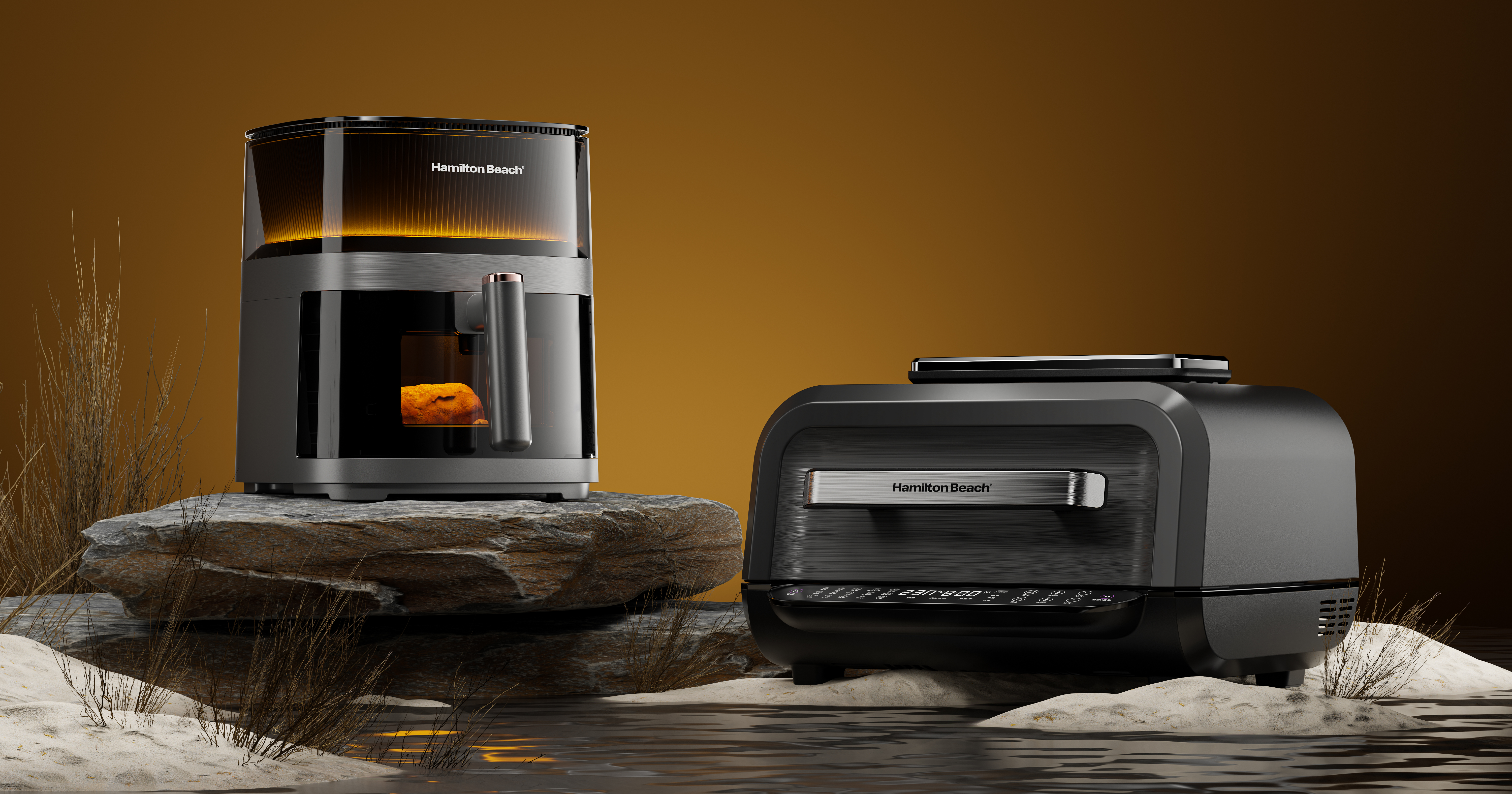 Air fryer，industrial design，product design，Product planning，Visual strategy，Scene rendering，Kitchen appliances，