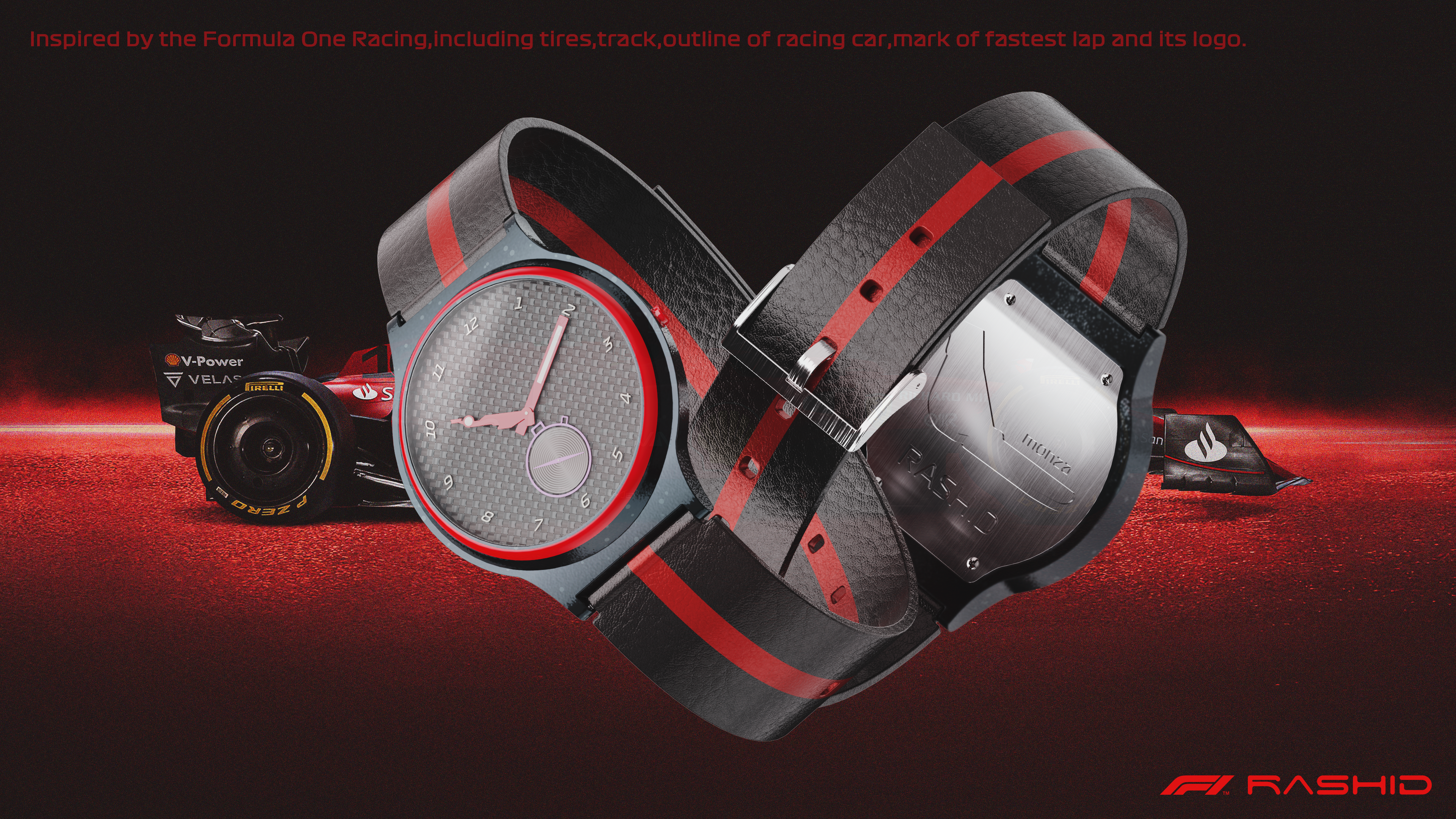 Wrist watch，motion，racing，f1，