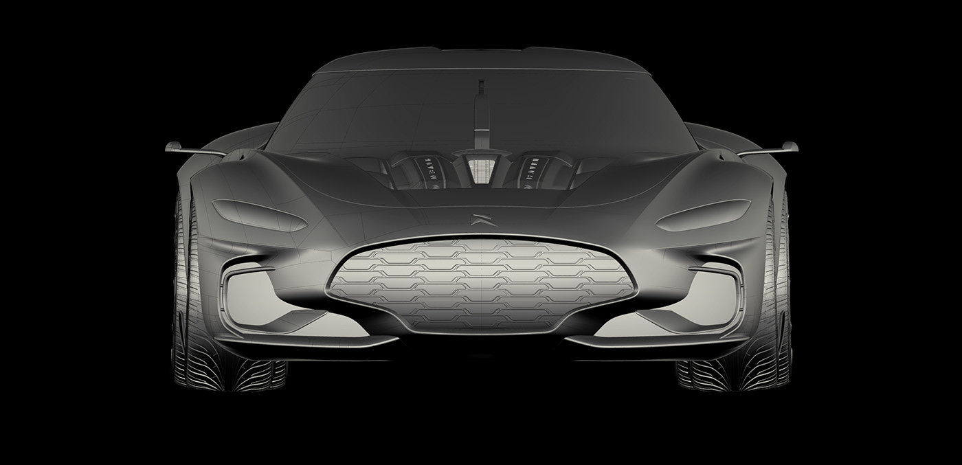 Sports car，conceptual design，yellow，CGI rendering，Automobile design，