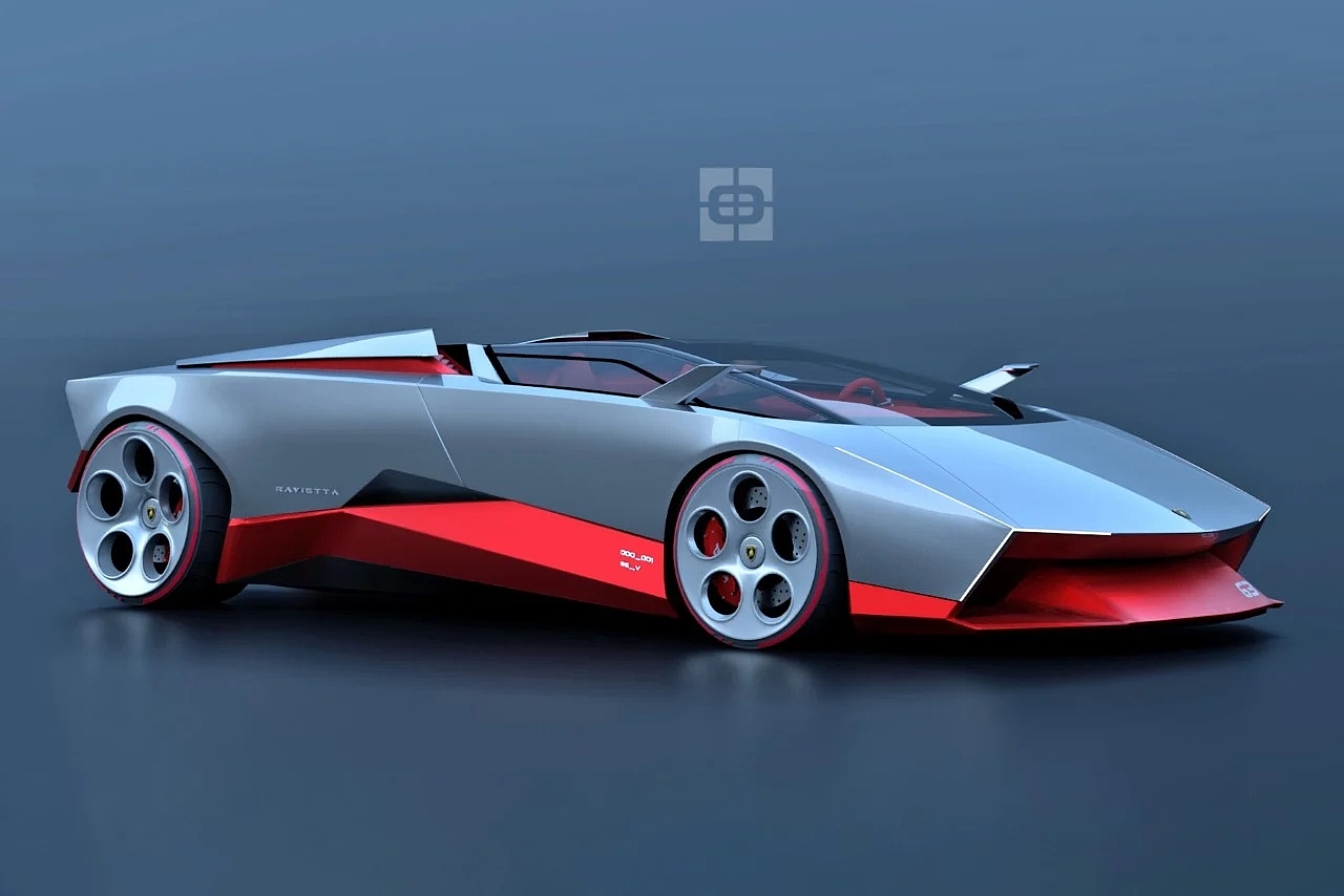 Lamborghini，Sports car，Minimalism，Futurism，