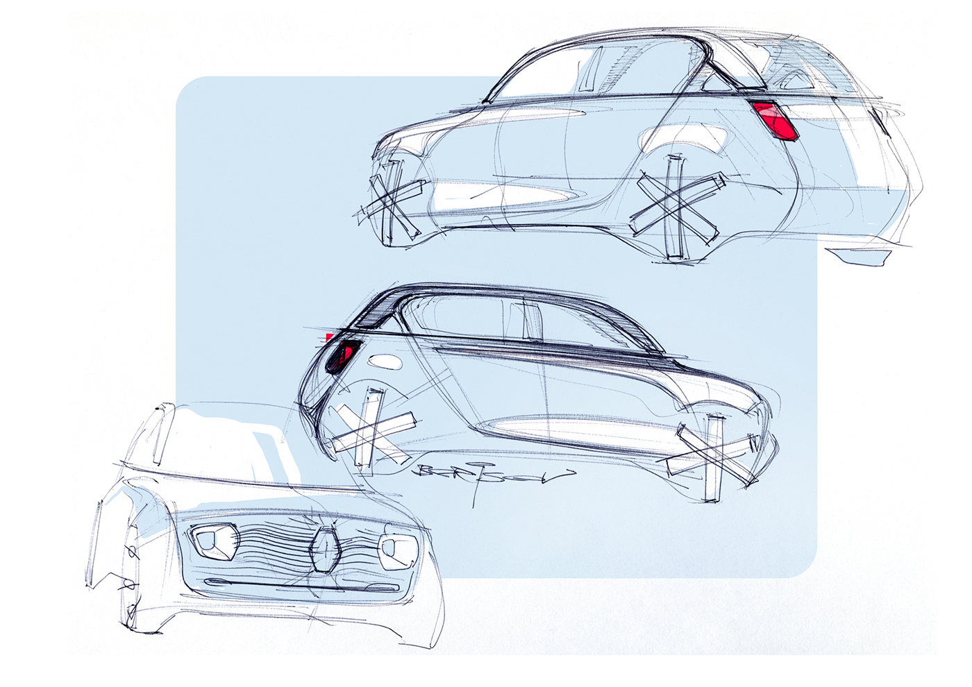 automobile，Hand drawn，Ubee ，ps，skill，