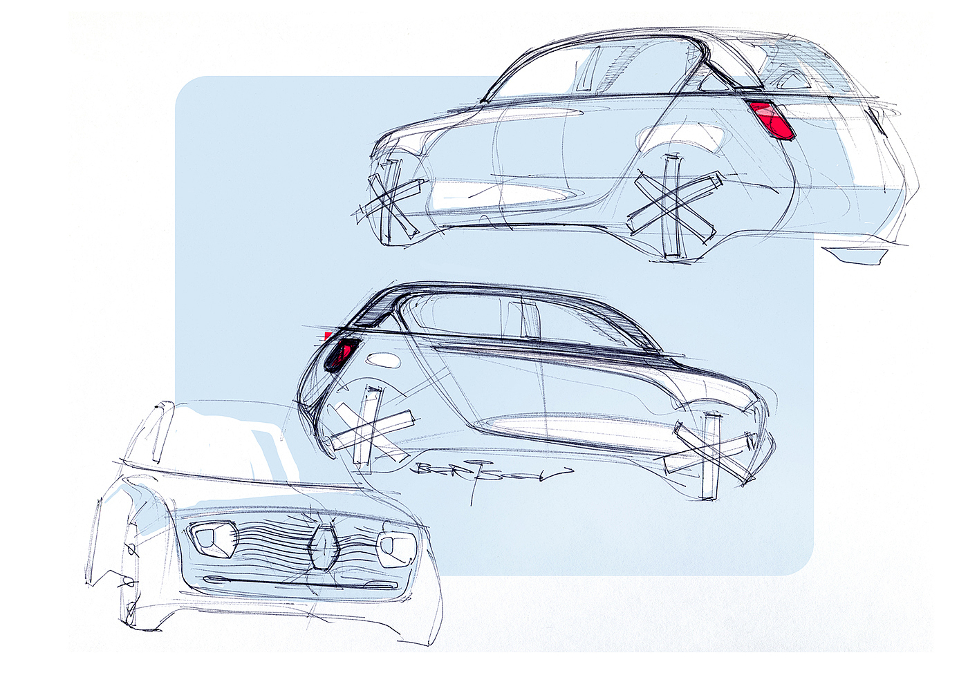 automobile，Hand drawn，Ubee ，ps，skill，