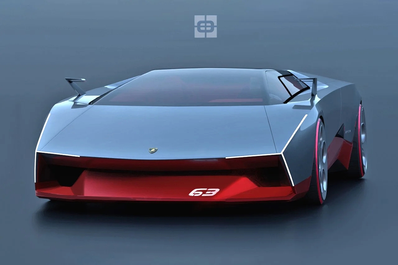 Lamborghini，Sports car，Minimalism，Futurism，