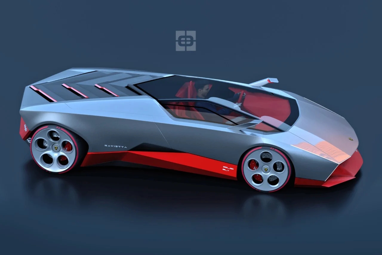 Lamborghini，Sports car，Minimalism，Futurism，