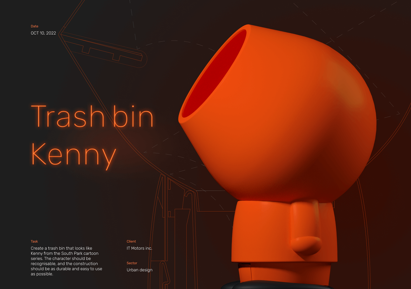 trash can，product design，Appearance design，Artwork，