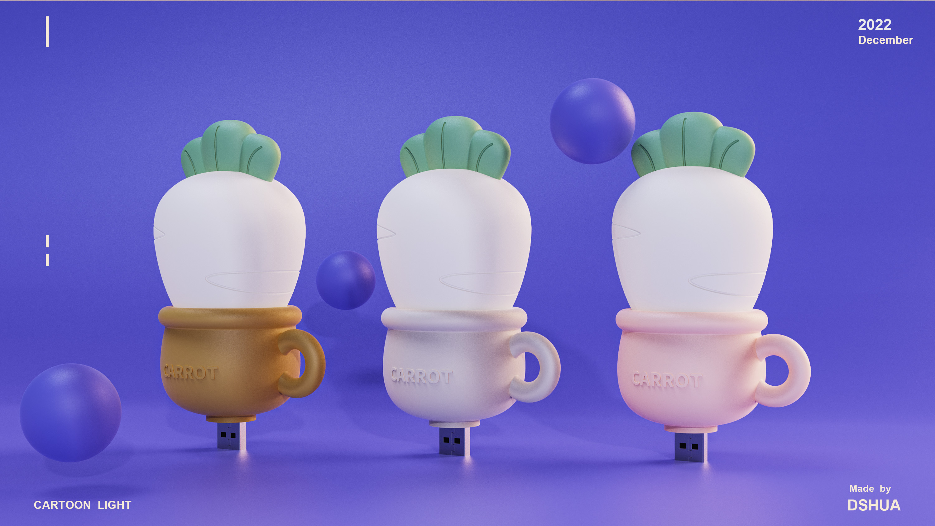 Cartoon，Night light，Carrot，rabbit，cloud，