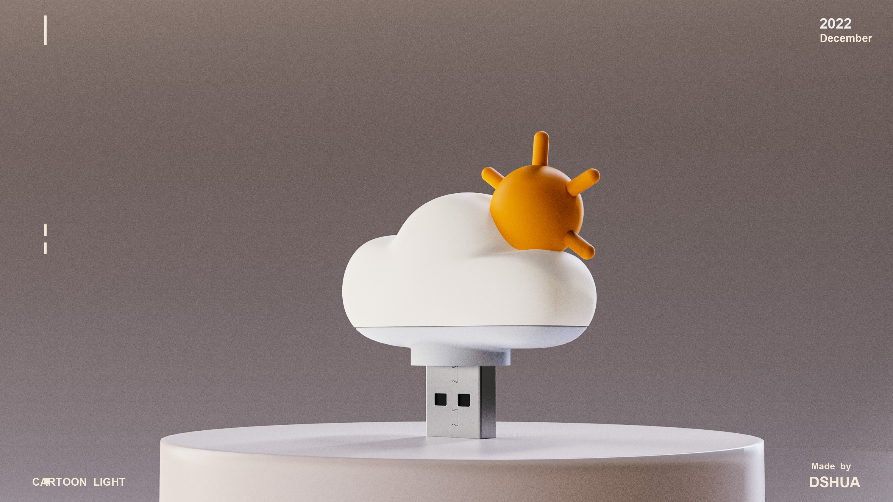 Cartoon，Night light，Carrot，rabbit，cloud，