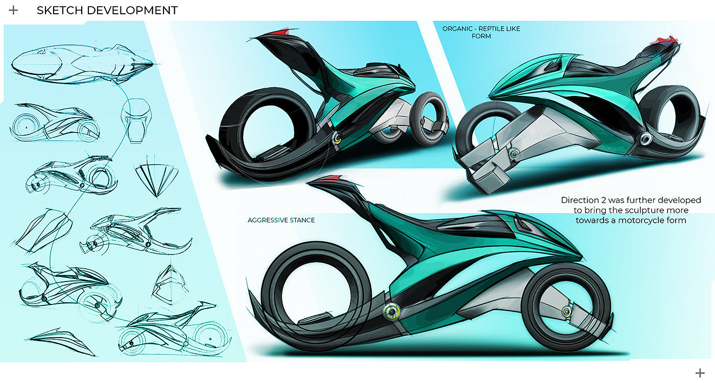 概念，三轮摩托车，外观设计，炫酷，未来，
