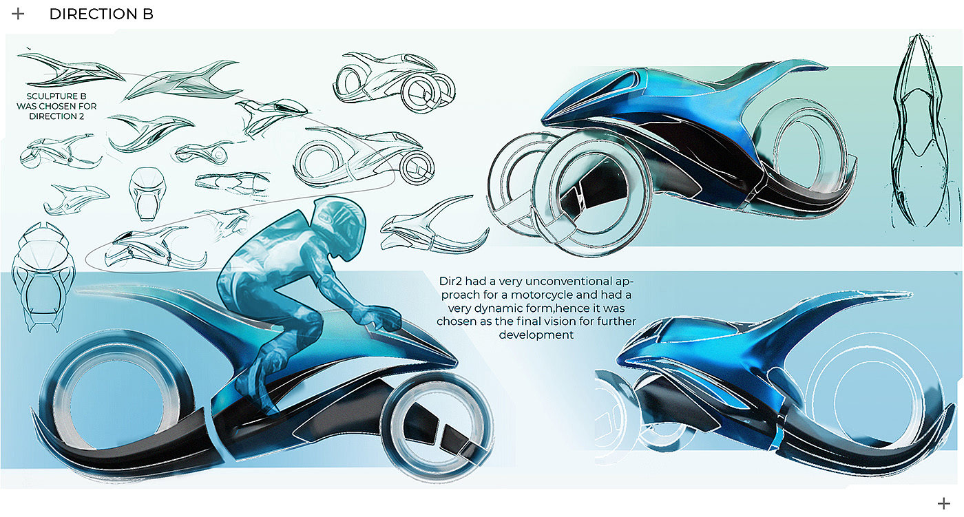 concept，three wheeled motorcycle，Appearance design，Cool，future，