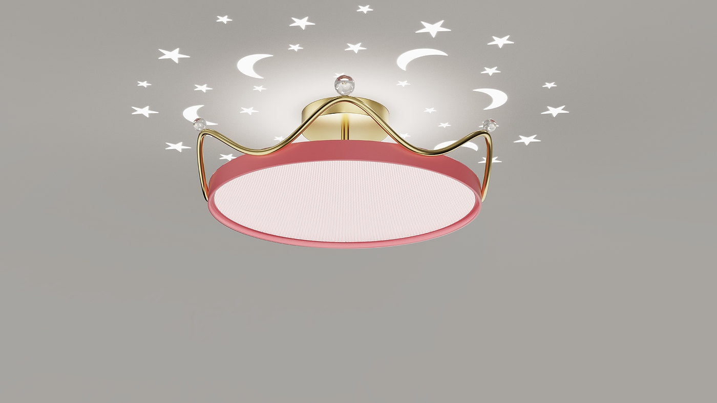 Princess ceiling lamp，Lighting，Children's room，Desk lamp，