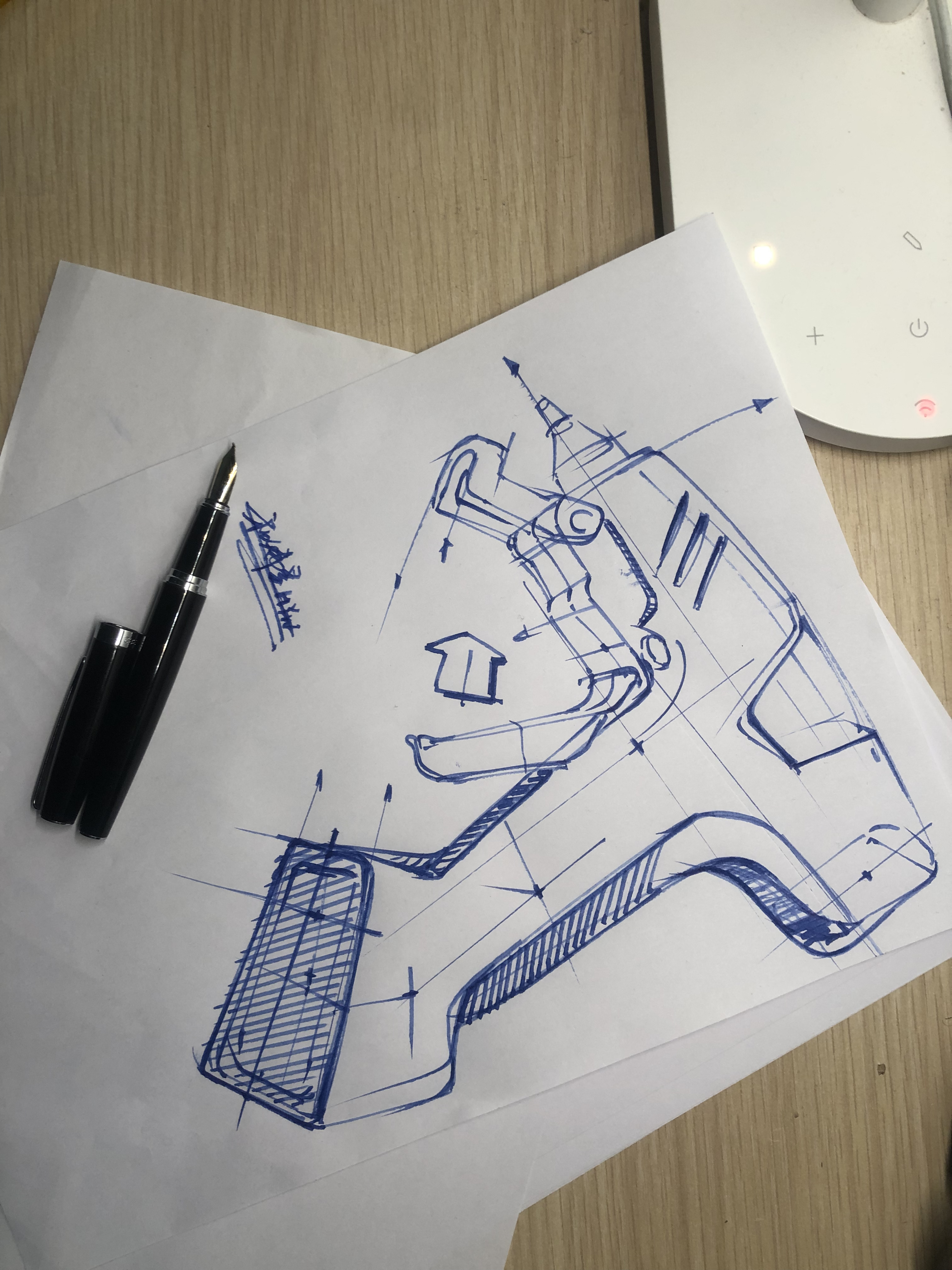 Hand drawn，industrial design，Pen drawing，