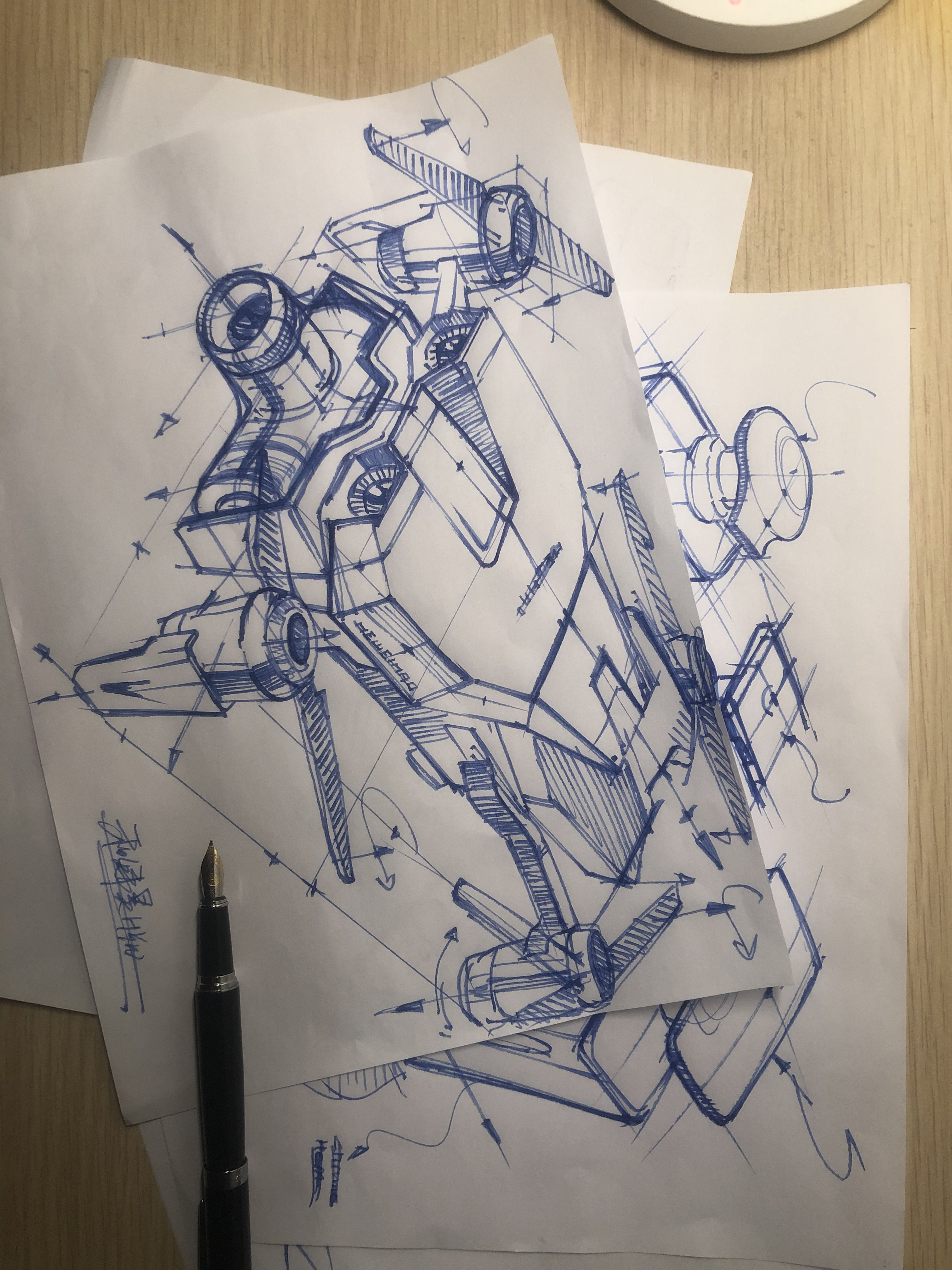 Hand drawn，industrial design，Pen drawing，