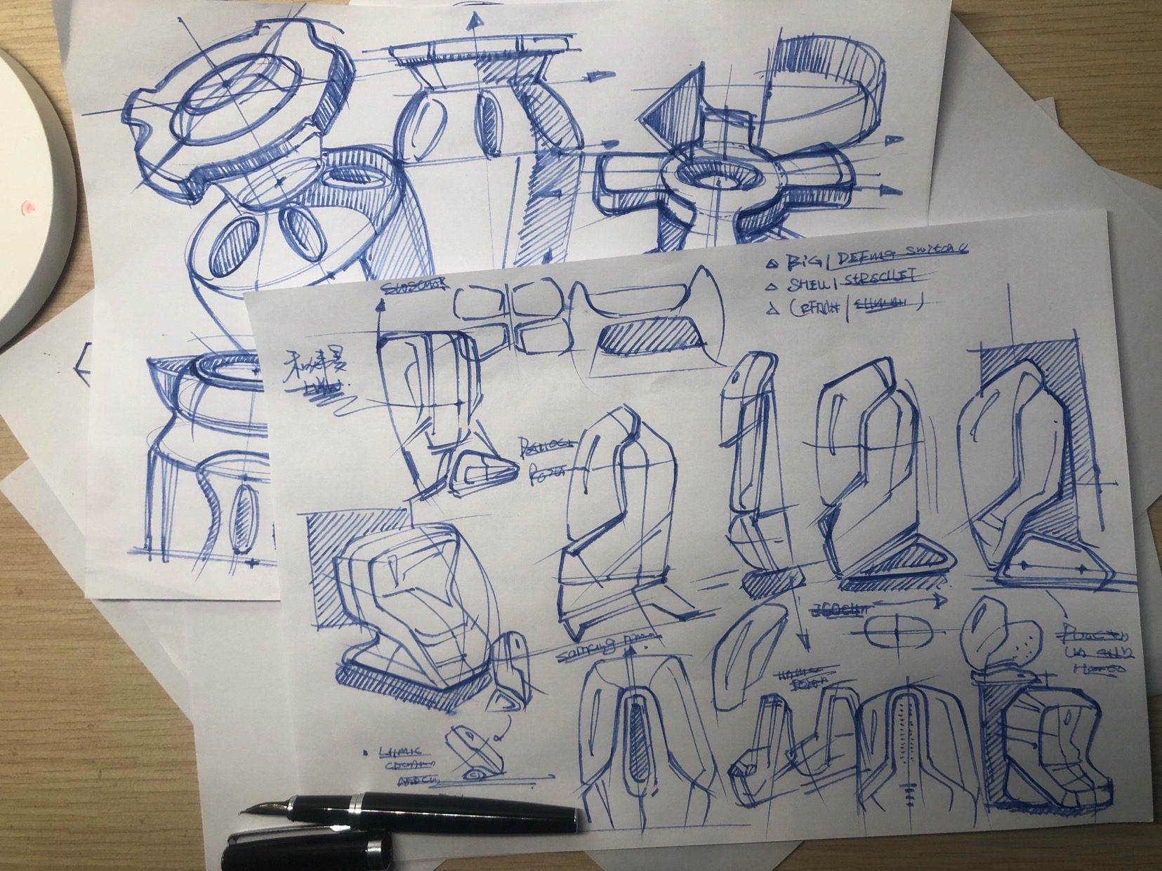 Hand drawn，industrial design，Pen drawing，