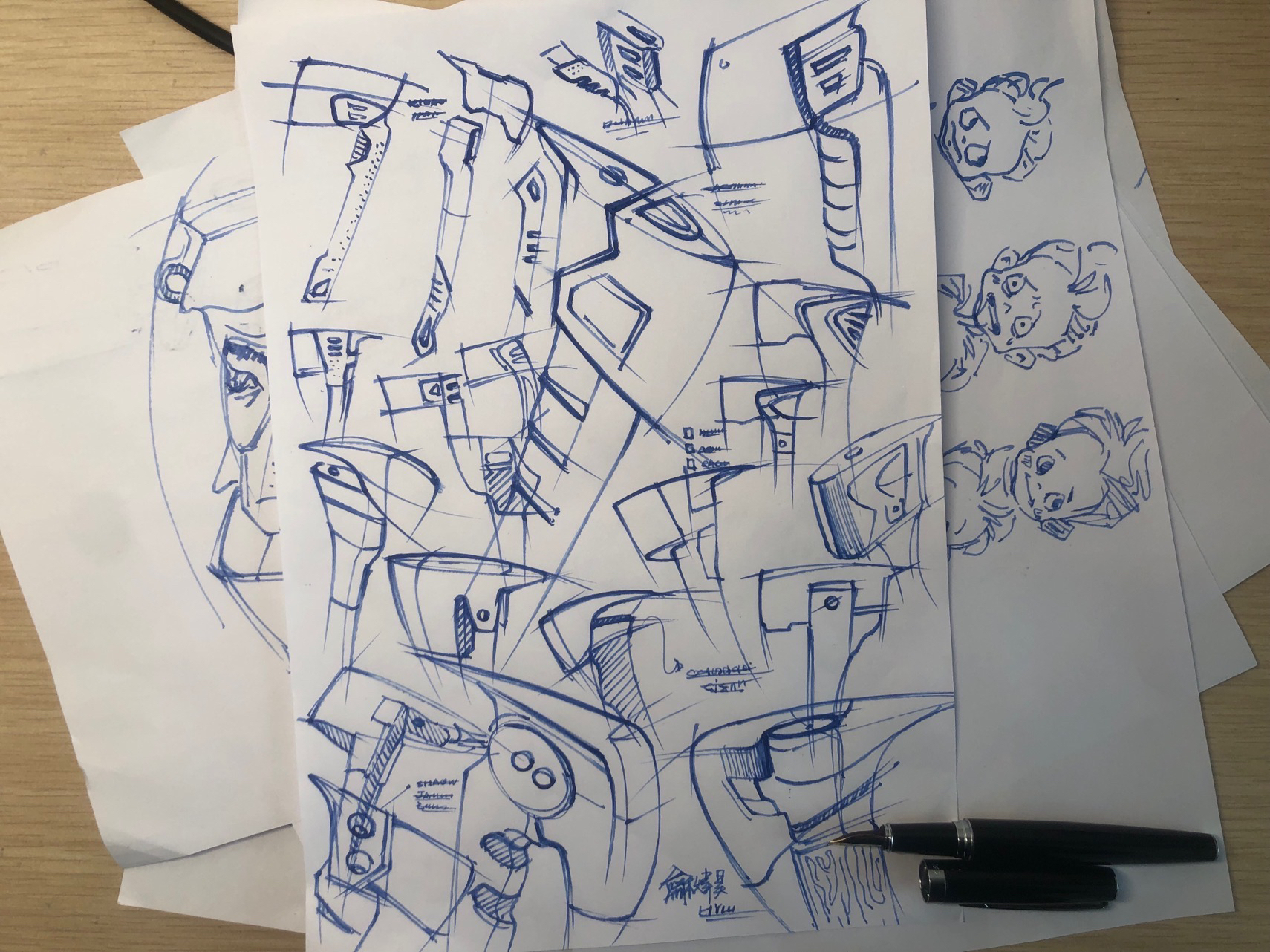 Hand drawn，industrial design，Pen drawing，