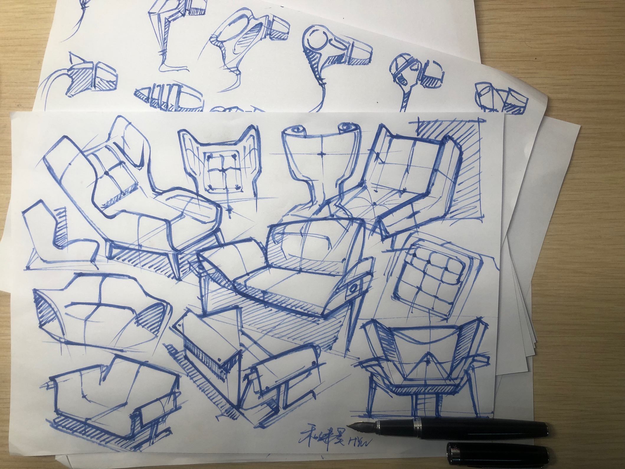 Hand drawn，industrial design，Pen drawing，