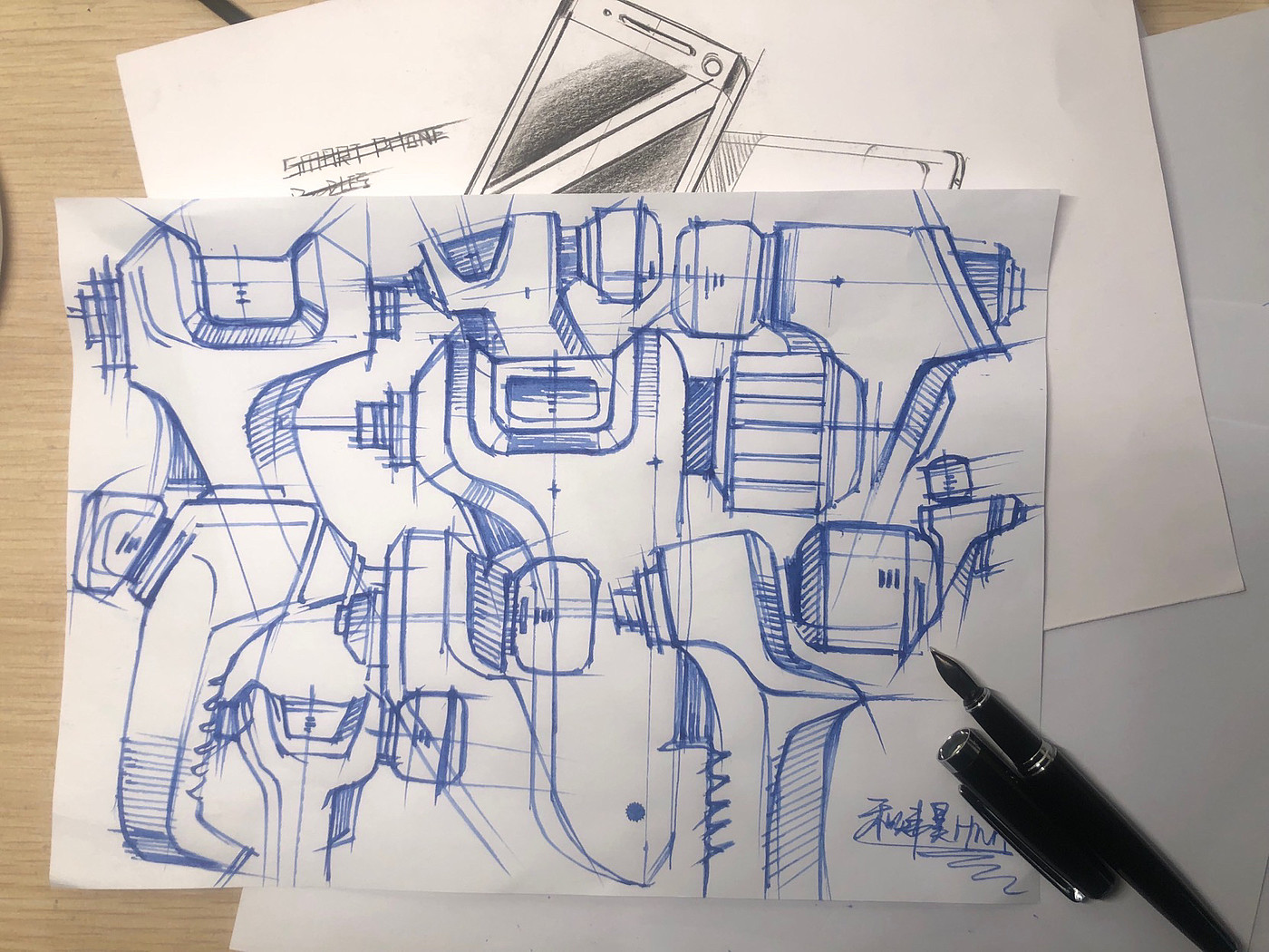 Hand drawn，industrial design，Pen drawing，