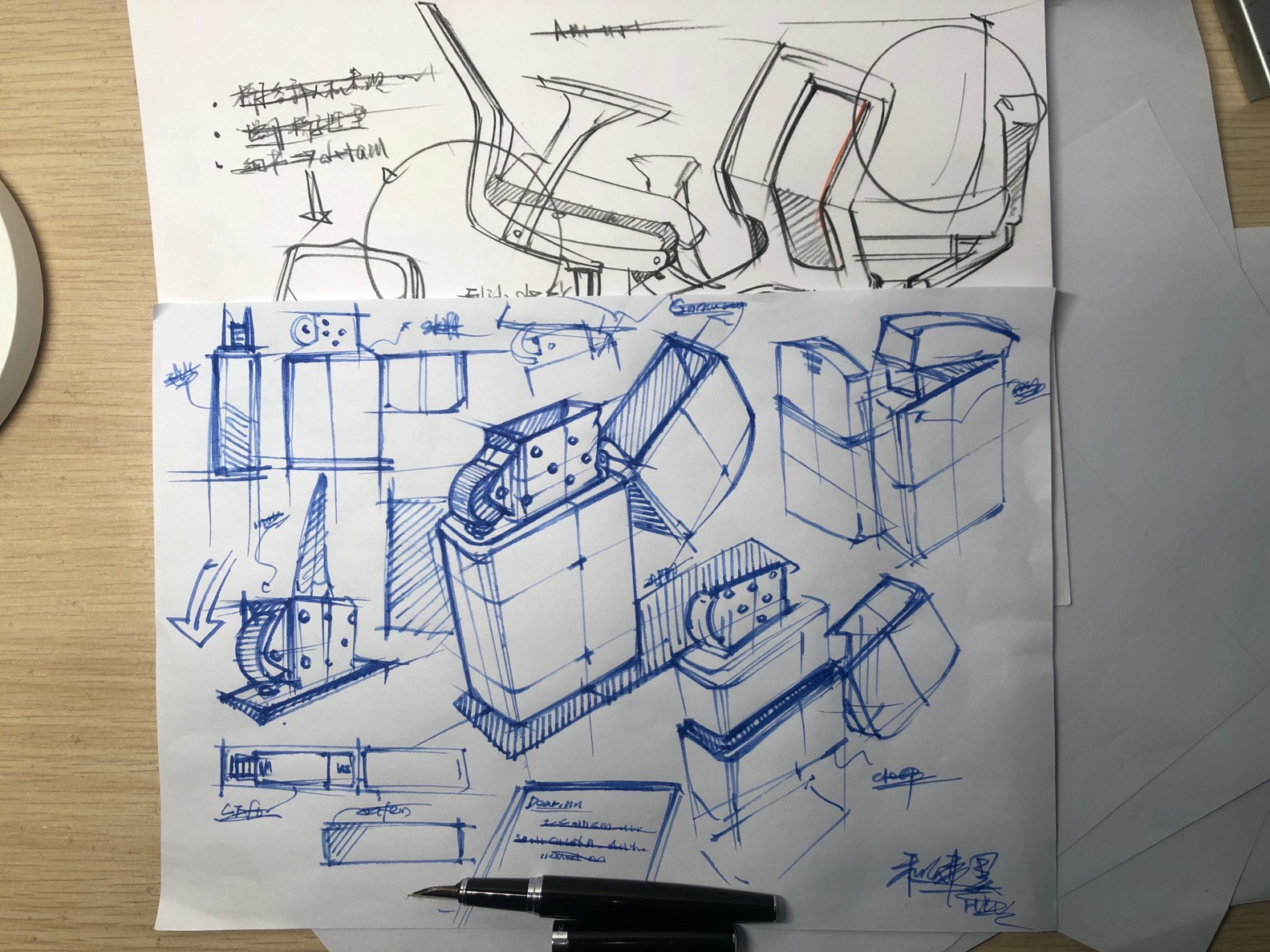 Hand drawn，industrial design，Pen drawing，