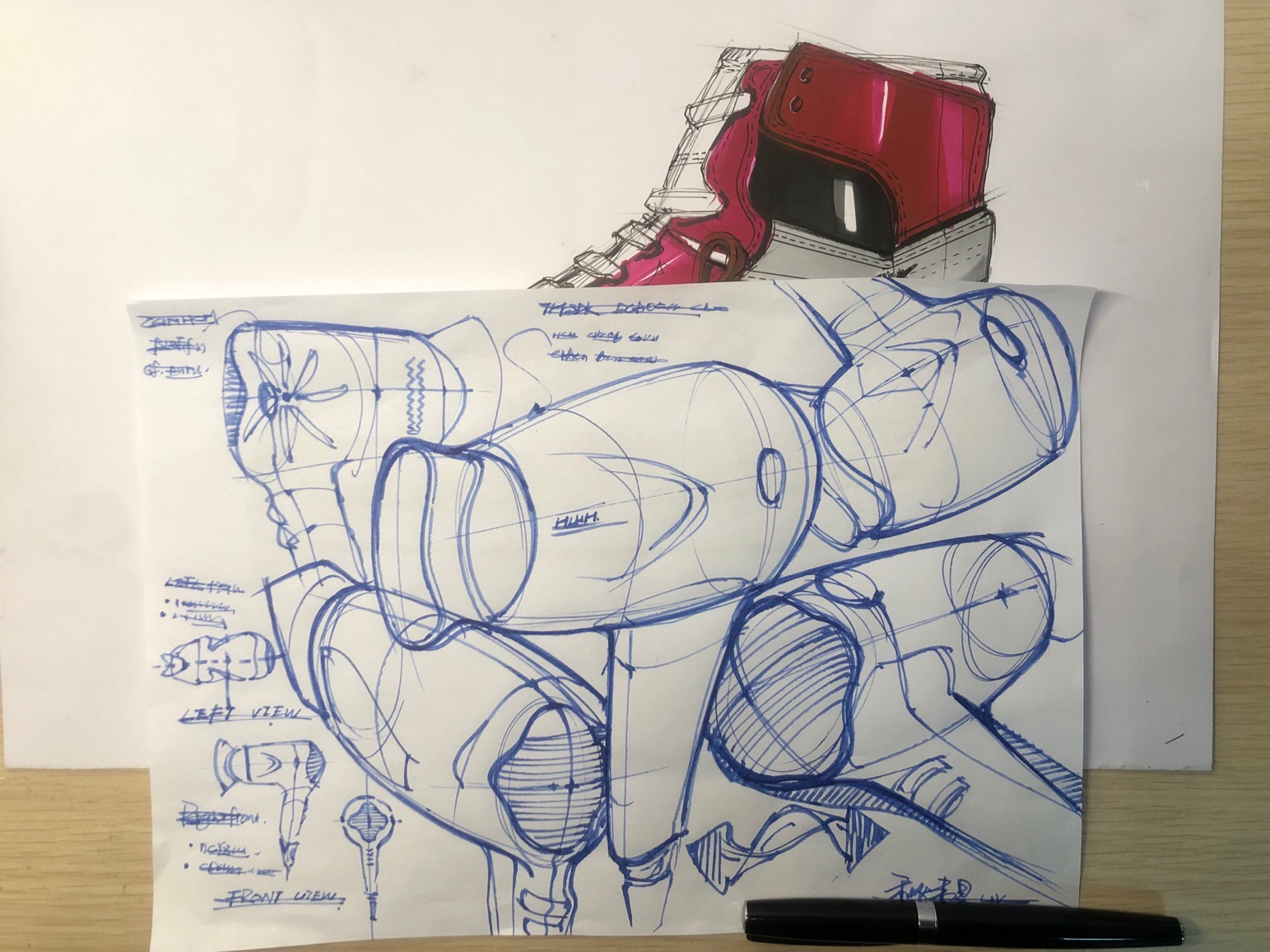 Hand drawn，industrial design，Pen drawing，