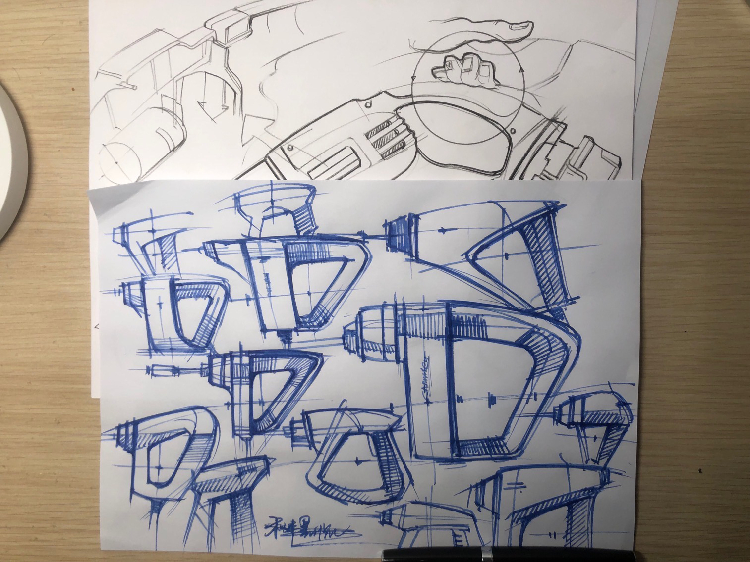 Hand drawn，industrial design，Pen drawing，