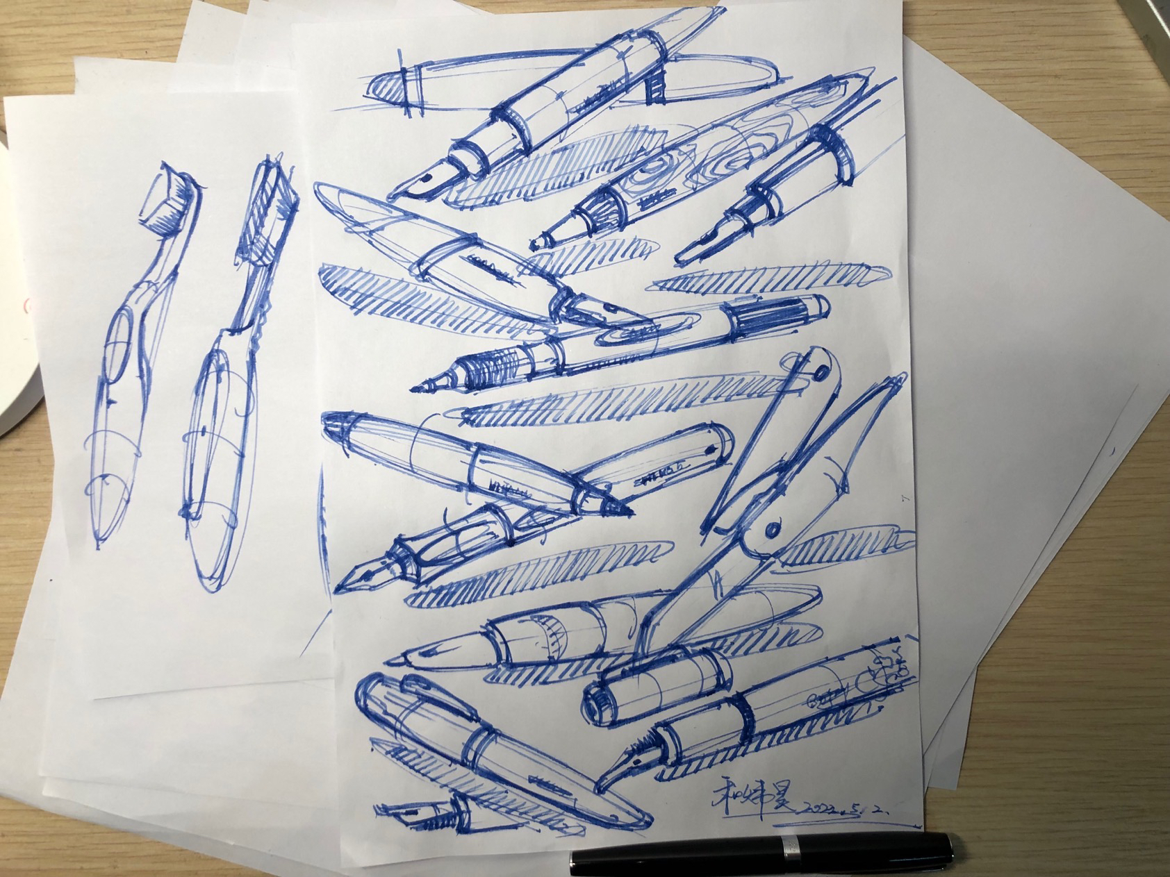 Hand drawn，industrial design，Pen drawing，