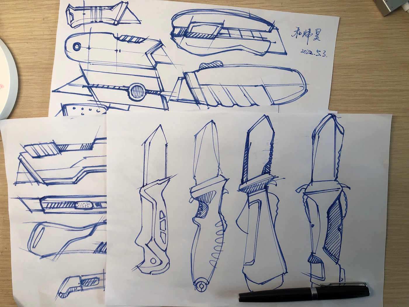 Hand drawn，industrial design，Pen drawing，